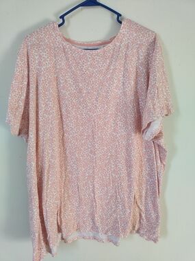 croft & barrow Pink Floral Short Sleeve Tee